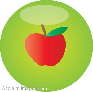 300x296 Clip Art Picture Of An Apple Button