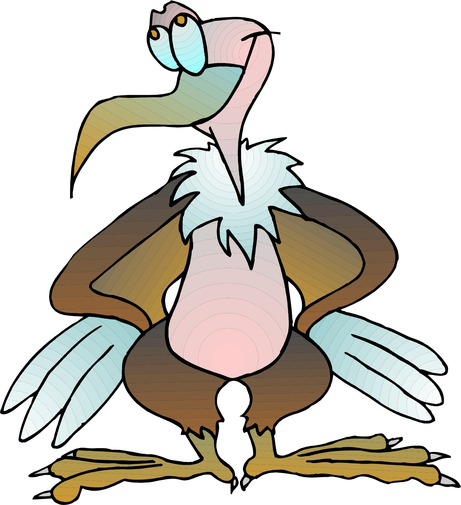 1491x1631 Cartoon Buzzard Clipart