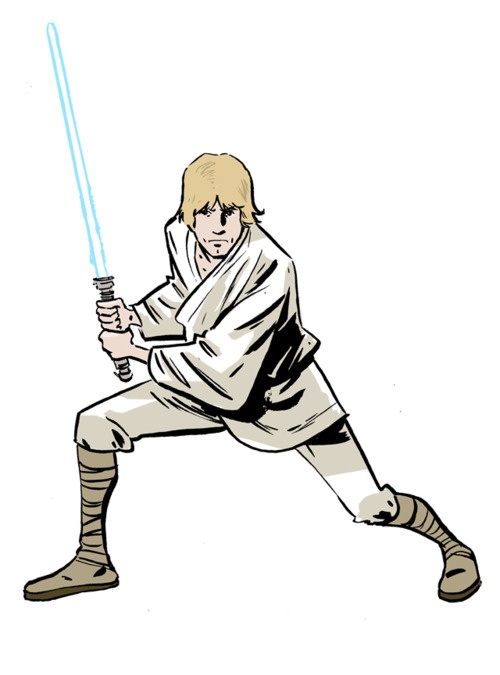 500x675 Luke Skywalker Clipart Coloring Sheet