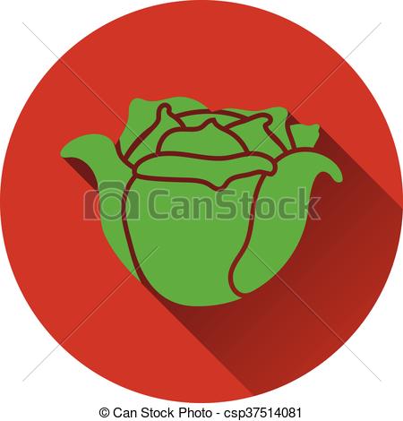 450x470 Cabbage Icon. Flat Design. Vector Illustration. Vector