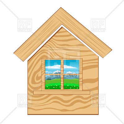 400x400 Wooden Lodge With Window