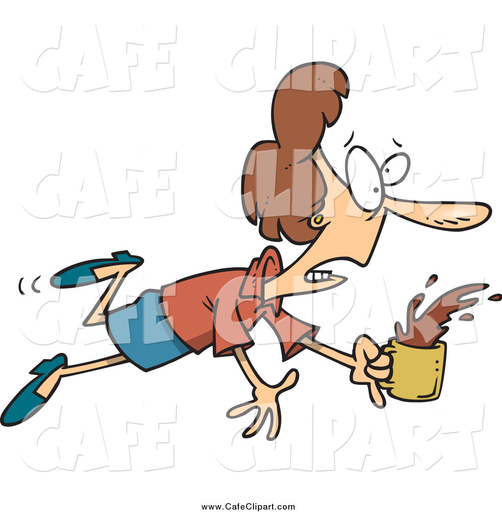 1024x1044 Vector Cartoon Clip Art Of A Stumbling White Businesswoman