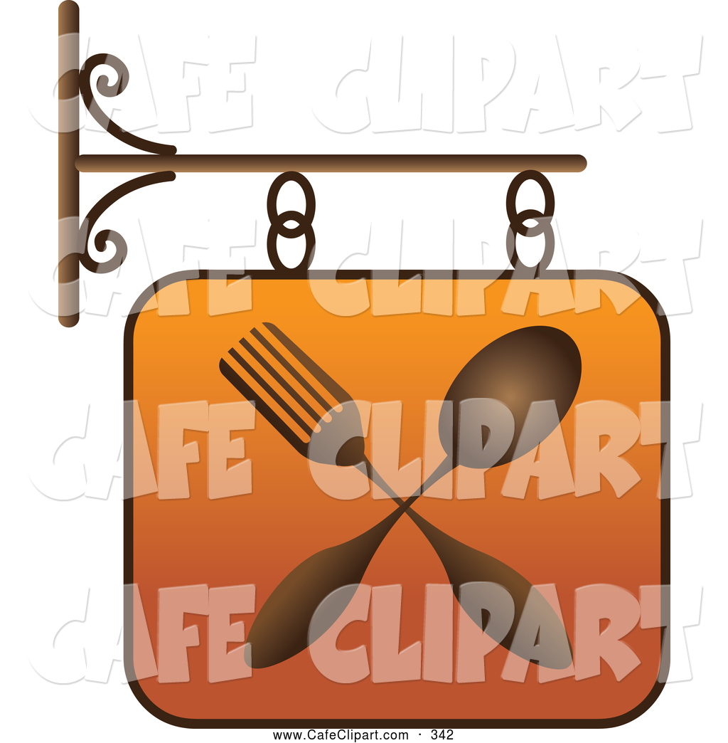 1024x1044 Vector Clip Art Of A Orange Restaurant Food Sign With A Fork