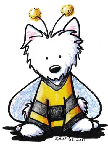 365x500 West Highland White Terrier Dibujo