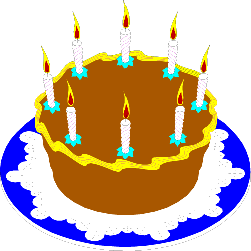 500x500 Image Of Birthday Cakes Clipart