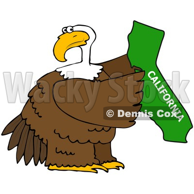 400x400 Royalty Free (Rf) Clipart Illustration Of Bald Eagle Holding