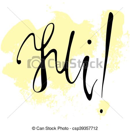 450x455 Modern Hand Drawn Calligraphy. Typography Poster Design . Vector