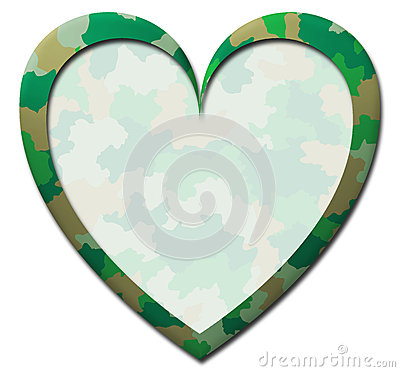 400x372 Camouflage Heart Clipart