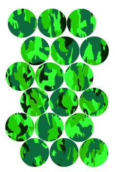 236x353 Fun Camouflage Pattern (Green) Bottle Cap Image Packmatted