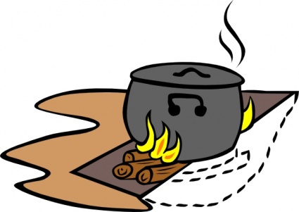 425x301 Free Download Of Campfires And Cooking Cranes Clip Art Vector