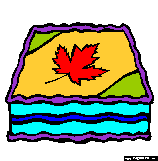 554x565 Canada Day Cake Online Coloring Page Coloring Cake
