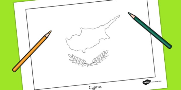 630x315 Cyprus Flag Colouring Sheet