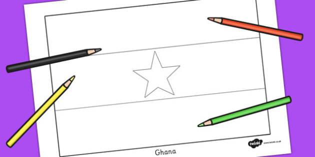 630x315 Ghana Flag Colouring Sheet