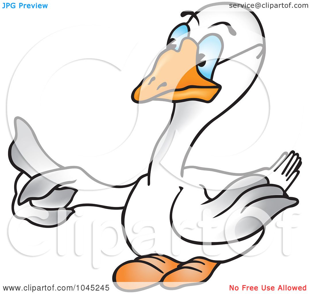 1080x1024 Royalty Free (Rf) Clip Art Illustration Of A Gander By Dero