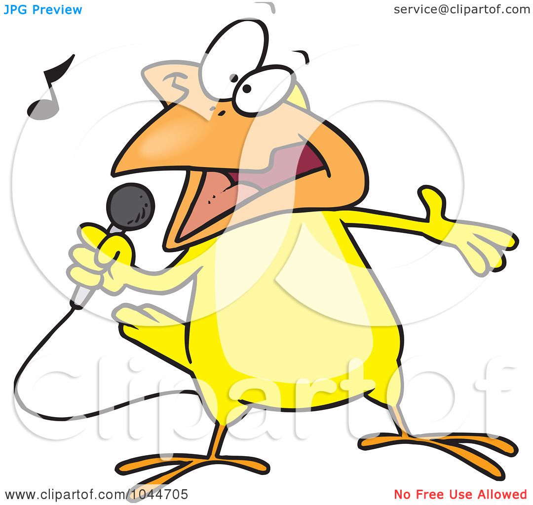1080x1024 Royalty Free (Rf) Clip Art Illustration Of A Cartoon Singing