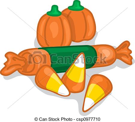 450x407 Pumpkin With Candy Clipart
