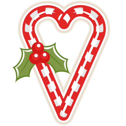 432x432 Candy Cane Heart Scrapbook Clip Art Christmas Cut Outs For Cricut