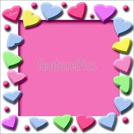 450x450 Border Clip Candy Heart Valentine Hearts Clipart Twwlit Clipart