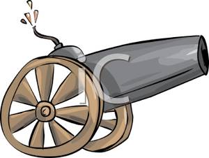 300x226 Clip Art Image A Cannon On Wheels