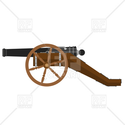 400x400 Military Cannon Illustration Flat Icon Royalty Free Vector Clip