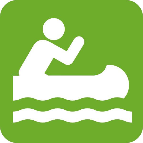 600x600 Green Canoe Icon Clip Art