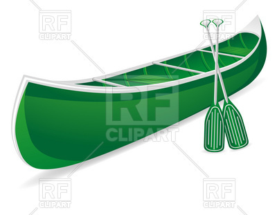 400x311 Green Canoe Royalty Free Vector Clip Art Image