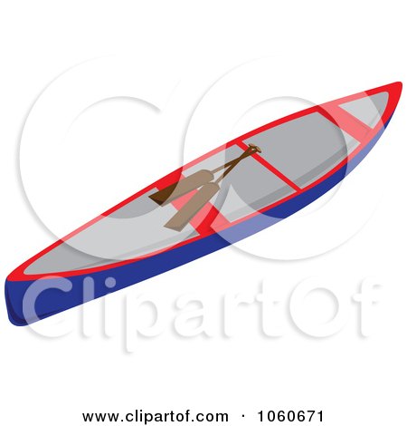 450x470 Royalty Free Vector Clip Art Illustration Of A Canoe And Paddles