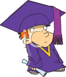 259x300 Clip Art Image A Child In A Graduation Cap And Gown With A Diploma