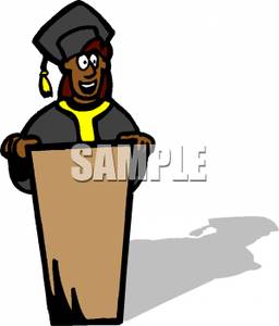 256x300 Clipart Picture African American Graduate Or Valedictorian In Cap