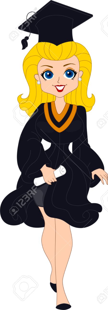 452x1300 Graduation Woman Clipart Collection