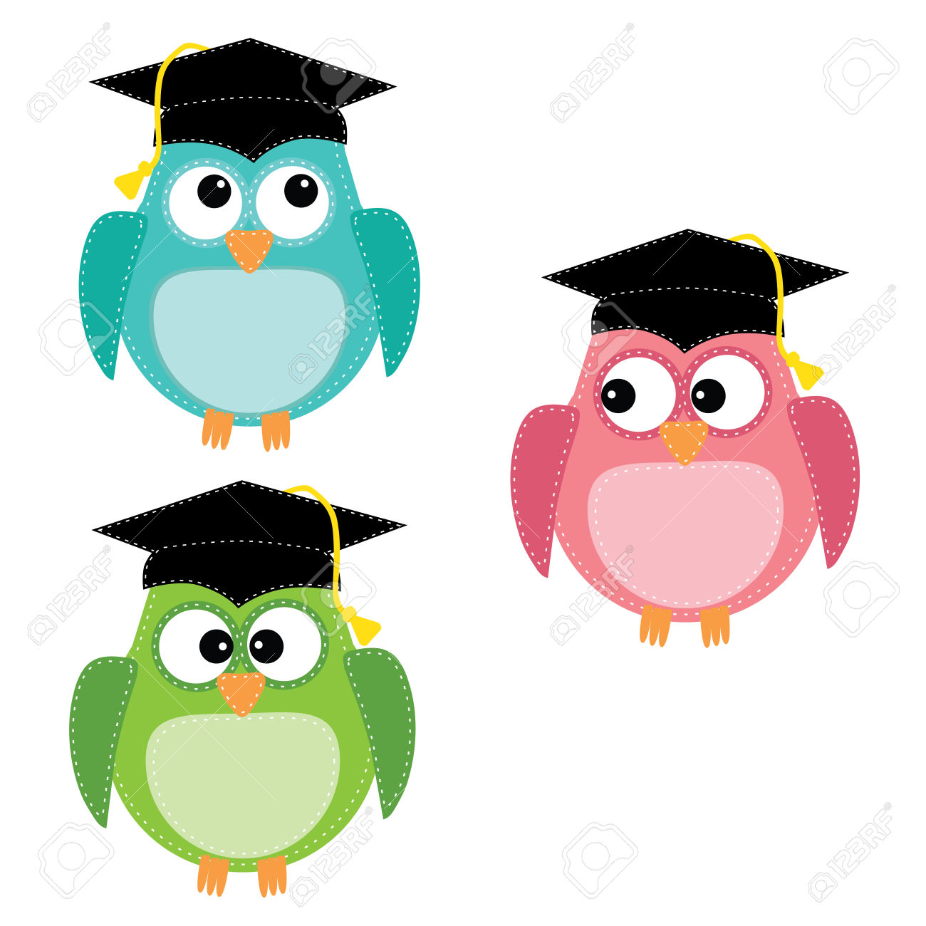 1300x1300 Clipart Of Owl With Graduation Cap