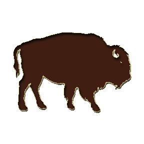 288x288 Buffalo Outline Clip Art