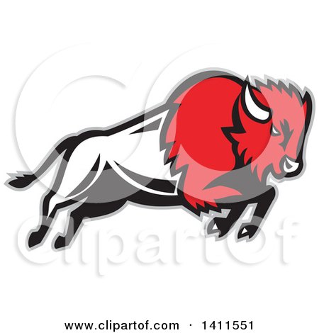 450x470 Clipart Of An African Cape Buffalo Head Over A Scene Of Trees
