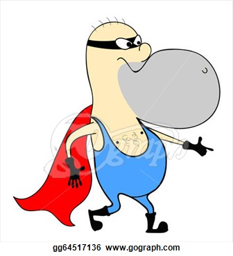 336x370 Man In Cape Clipart