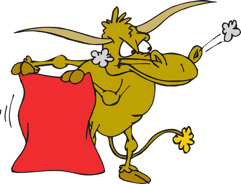 800x612 Red Bull Clipart Comic