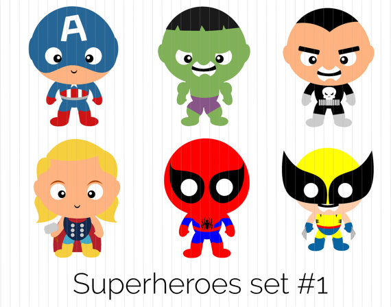570x448 Superhero Clipart Captain America Hulk Punisher Thor
