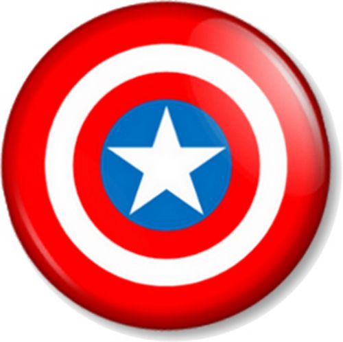 500x498 Captain America S Shield Pin Button Badge