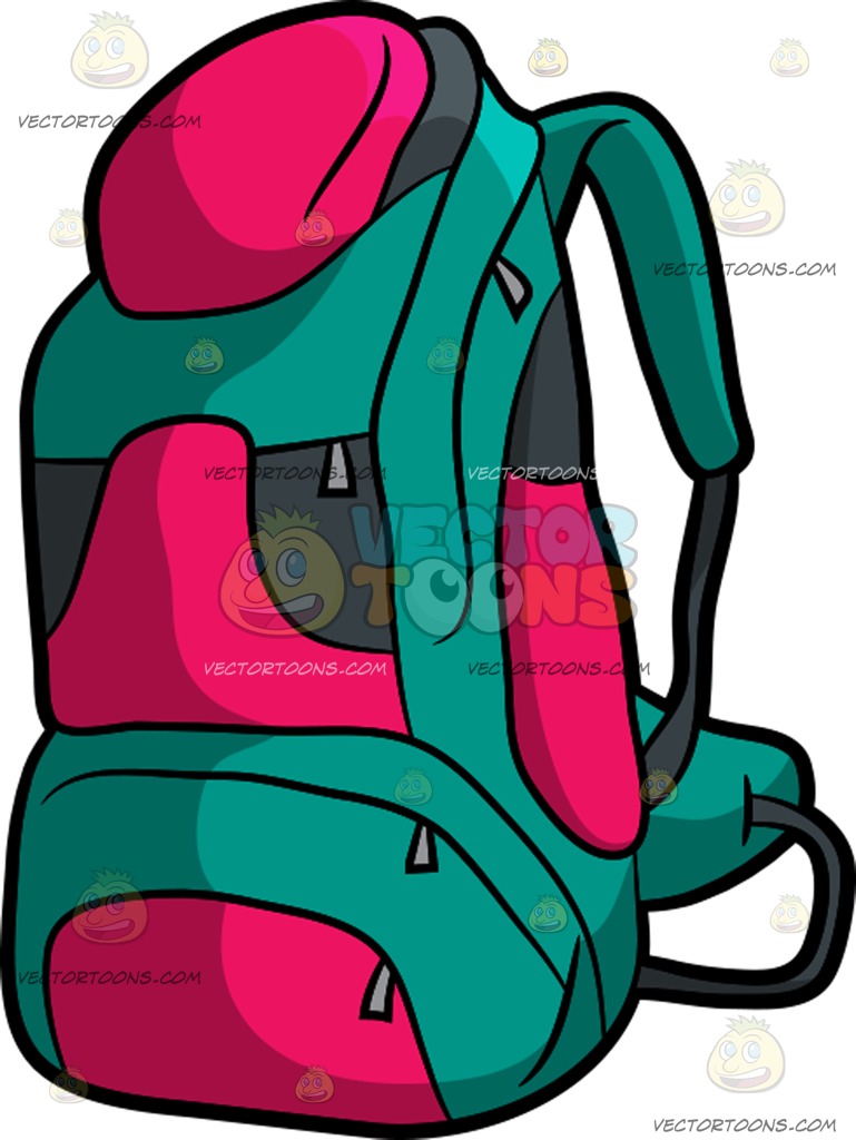 769x1024 Camping Backpack Cartoon Clipart Vector Toons