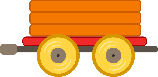 600x293 Train Car Orange Clip Art