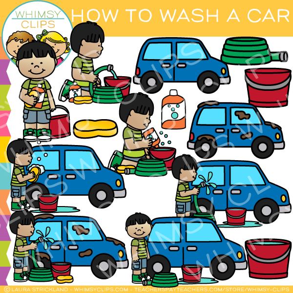 600x600 How To Wash A Car Clip Art , Images Amp Illustrations Whimsy Clips