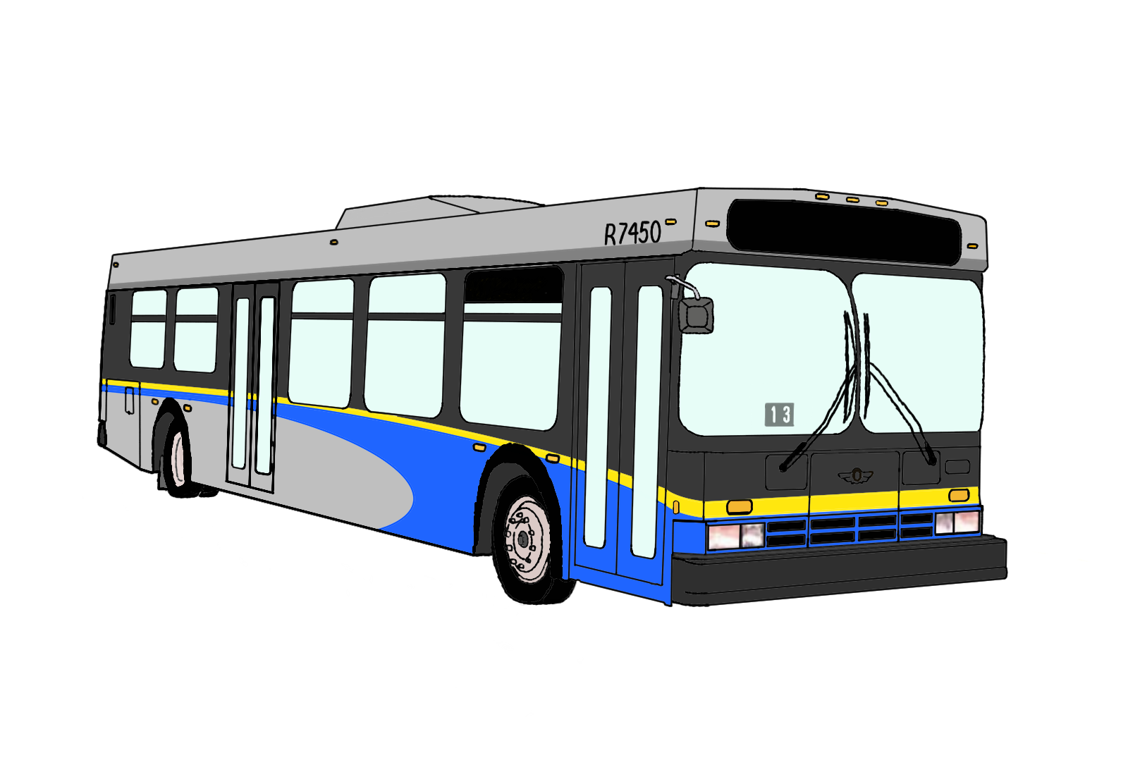 1600x1075 Colouring Pages Bus
