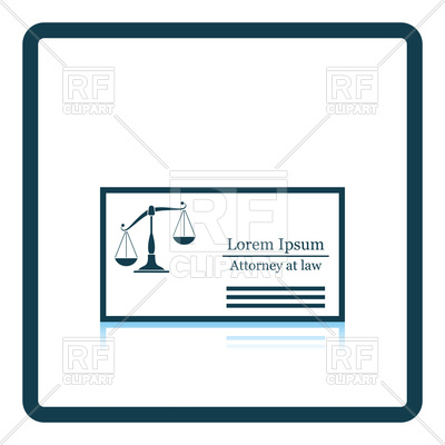 400x400 Lawyer Business Card Icon Royalty Free Vector Clip Art Image