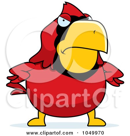 450x470 Royalty Free (Rf) Clip Art Illustration Of A Red Cardinal Running