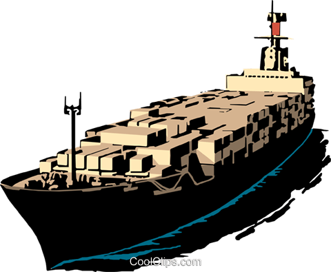 480x395 Cargo Ship Royalty Free Vector Clip Art Illustration Tran0178