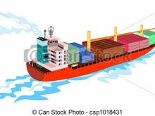 220x165 Clip Art Cargo Ship