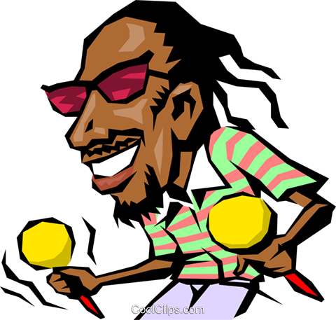 480x457 Cartoon Caribbean Musician Royalty Free Vector Clip Art
