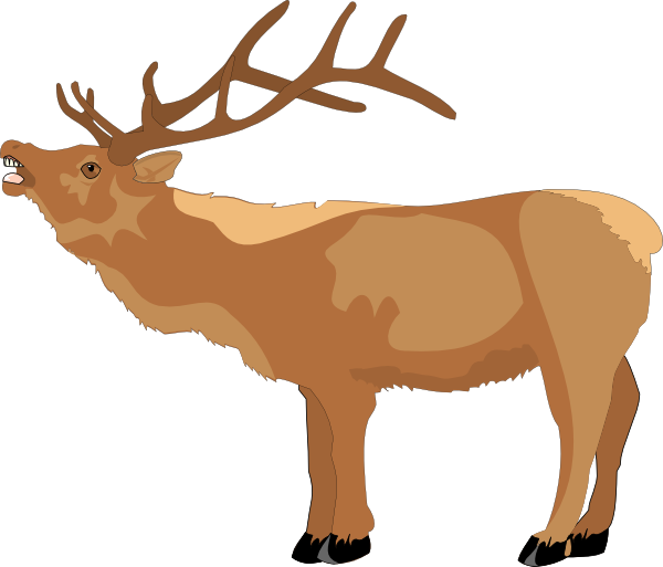 600x513 Reindeer Mooing Clip Art