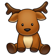 220x220 Caribou Amor Clip Art, Kawaii And Animal