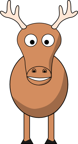 324x599 Cartoon Caribou Clip Art
