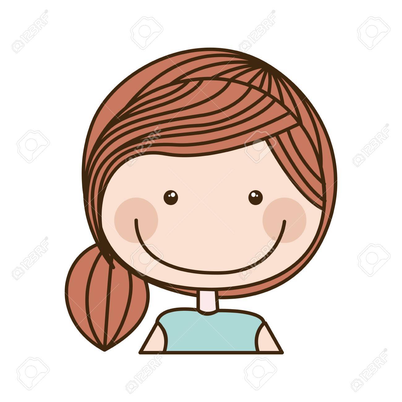 1300x1300 Caricature Clipart Ponytail 3134017